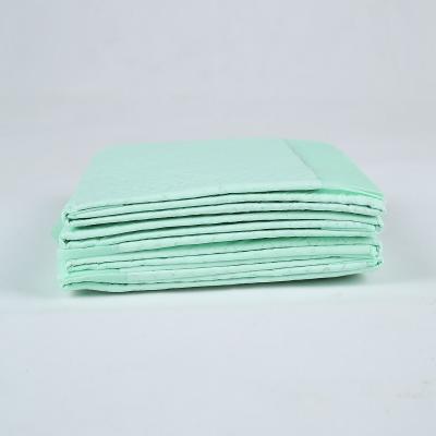 China Green Soft Fabric Stocked And Absorbent Nonwoven Disposable Underpad For Pet Bed Dog Urine Pads for sale