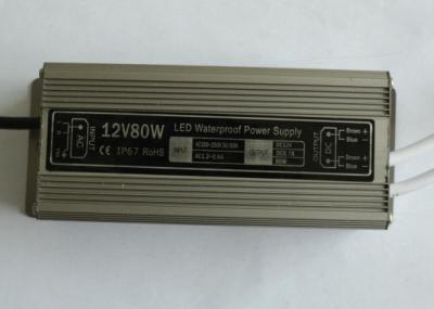 China 80 Watts 12 Volts Waterproof LED Lighting Transformer With Free Air Convection for sale