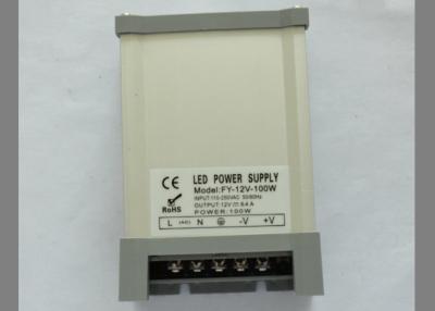 China Single Output 12v 100w LED Power Supply Rainproof Aluminum housing 50 - 60Hz for sale