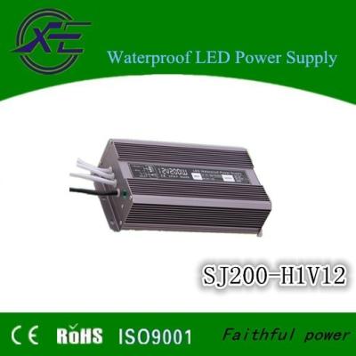 China IP67 aluminum waterproof constant voltage 200w 12v 16a waterproof led power supply for sale