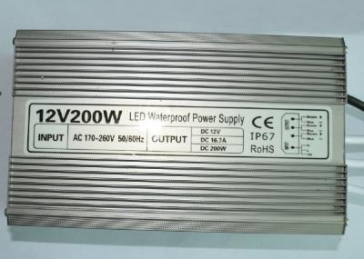 China IP67 High efficiency LED Strip Power Supply , water - proof led driver 200W for sale