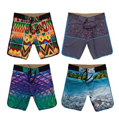 China Quick Dry Anti-wrinkle Men Swimwear Custom Logo Trunks Fit Waist Mens Beach Wear Polyester Swim Shorts Surf Board Shorts for sale