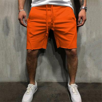 China wholesale Anti-wrinkle men's fitness sports casual wear pants solid color cotton gym wear running shorts for sale