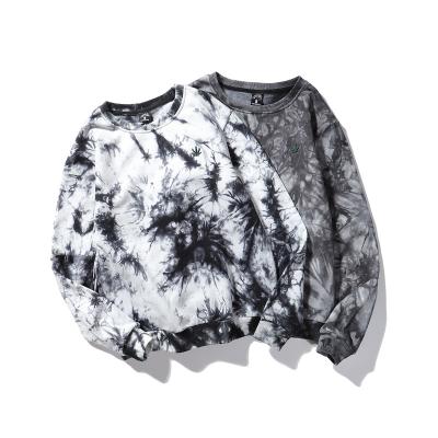 China Anti-wrinkle Fashion Men Tie Dye Sweatshirts Winter Warm Pullover Plus Size Loose Casual Mens Sweaters for sale