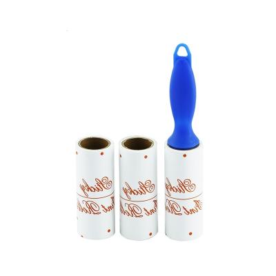 China Manual Customized Portable With Blue Handle Extras Mini Lint Remover Sticky Roller For Household Items for sale