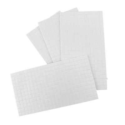 China 2mm x 6.3mm x6.3mm Waterproof White Foam Padding Squares Super Sticky Adhesive EVA Foam Sheet for sale