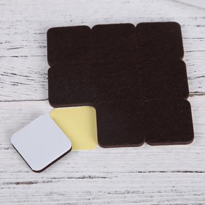 China Like Adhesive For Furniture Leg OEM Self-Stick Bulk Adhesive Wholesale Brown Felt Furniture Sticker Pads For Shelf for sale