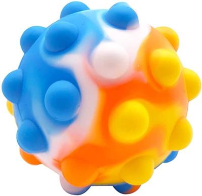 China Can Be Repeatedly Washed Stress Ball 2022 Glow In The Dark Silicone Around Smile Face Noise-on-IT Stress Bubble 3D Stress Shaky Person Toys Ball ball push for sale