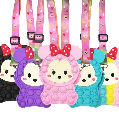 China Push noise cartoon fidgety person itting sensory toy Among us itting noise fidgety person noise unicorn sling coin purse novelty mickey noise fidgety person toy push bubble squeeze toys for sale