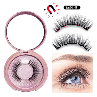 China Waterproof sweatproof smudge proof one pair magnetic eyeliner and magnetic eyelash Kit Reusable False Lashes Easier to use than traditional magnetic eyelash for sale