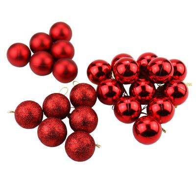 China 2019 Christamas Home Decoration Factory Selling Shatterproof Xmas Tree Decoration Ball 24pcs Christmas Tree Ball Plastic Light Up Balls Decoration for sale