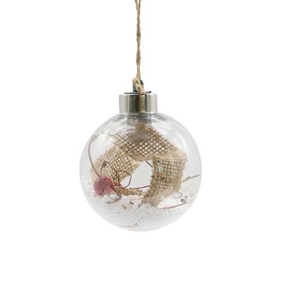 China Wholesale transparent glass christamas home decoration christmasdecoration balls with tree light ornaments for sale