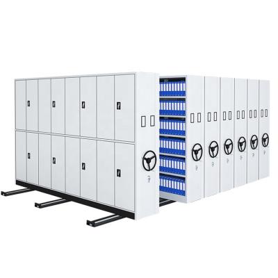 China Library Sliding cabinet Metal Movable Compact filing Shelving/file Shelves System/Compactor Intelligent Steel Mobile Shelving for sale