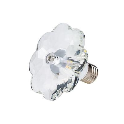 China 5w E27 E14 E12 E26 85-265v Residential Energy Saving Light 5w Crystal Led Bulb Bauhinia Flower Rechargeable Shape for sale