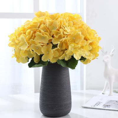 China Wedding Decoration AF23030 Artificial Silk Faux Floral Bouquets 5 Heads Hydrangea Flowers For Wedding Home Flower ArrangementDecoration for sale