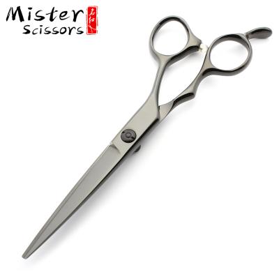 China Cutting Scissors Mister Scissors KL01-60 Hair Cutting Barber Scissors Professional Black Titanium for sale