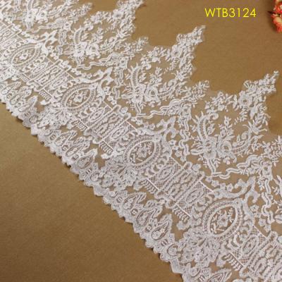 China Factory Price Low Price 100% Polyester Border Lace Sustainable Trim For Wedding Dress for sale