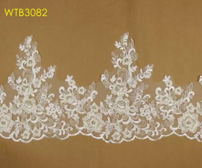 China WTB3080 Factory Low Price 100% Sustainable Lace Trim For Wedding Dress for sale