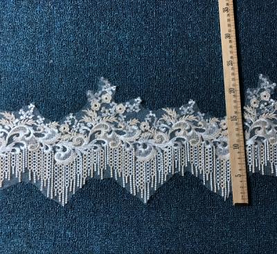 China Viable Wholesale Hot Selling Small Narrow Border Lace For Bridal Dress for sale