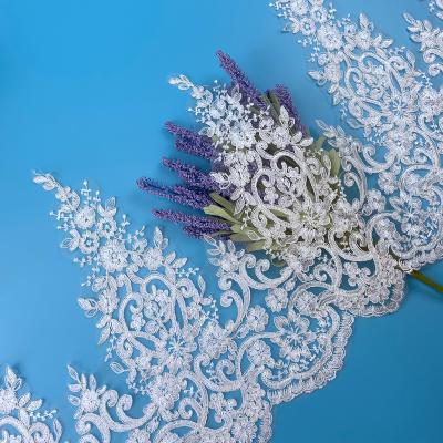 China Sustainable New Design WT3002 Embroidery Rope Border Lace For Bridal Dress for sale