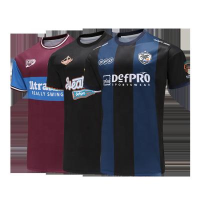 China Hot Selling Men's Sublimated Football Team Sublimation Logo Soccer Jersey Polyester Tshirt Brand Customized parride 100 for sale