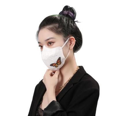 China Disposable Stylish Design Women's Butterfly Fashion Face Mask Dust Proof Printed Colorful Designs Face Mask for sale