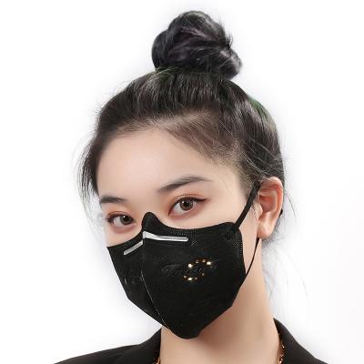 China Black Disposable Cool Protective Respirator Customized Logo And Cotton KN95 FFP2 Mask Face Mask Fashion Design Non Washable for sale