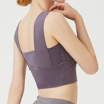 China High Strength Shockproof Sports Underwear Women's Four Way Stretch Stereotypes Yoga Clothes Beauty Vest Fitness Sweat-absorption Bra for sale