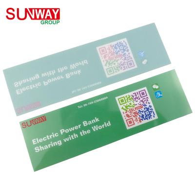 China Factory anti-counterfeit custom sharing electric scooter stickers printing shared device Qr code sticker labels for child for sale