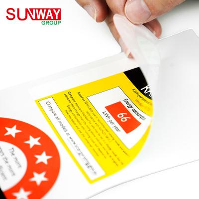 China Waterproof Custom Strong Self Adhesive Professional High Quality Energy Efficiency Rating Label Stickers for sale