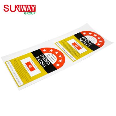 China Waterproof Custom Eco - Friendly Safe And Non - Toxic Anti - Counterfeit Energy Efficiency Label Stickers for sale