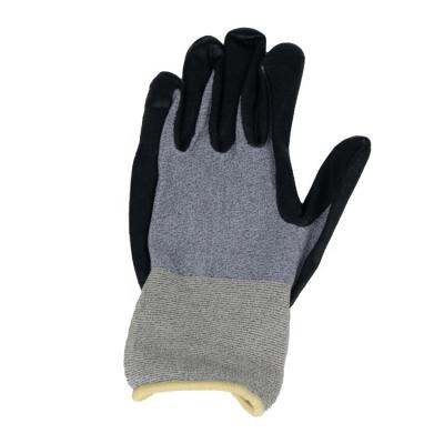 China Qingdao Winmid Anti-Slip Nitrile Foam Coated Work Gray Nylon Spandex 15G Shell Glove for sale