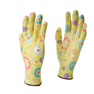 China Winmind 13G Cosmic Quality Anti-Slip Garden Gloves Fit Wrist Garden Gloves Gardening Logo for sale