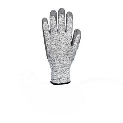 China 13 Gauge Anti-Slip PU Coated Heavy Duty Industrial Cut Hppe Gloves For Industry Work Used for sale