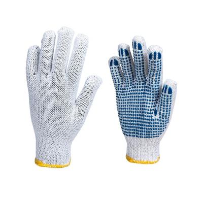 China Wholesale Work Anti-Slip Cheap Hand Protection PVC Dotted Safety 10 Gauge PVC Dotted Construction Gloves for sale