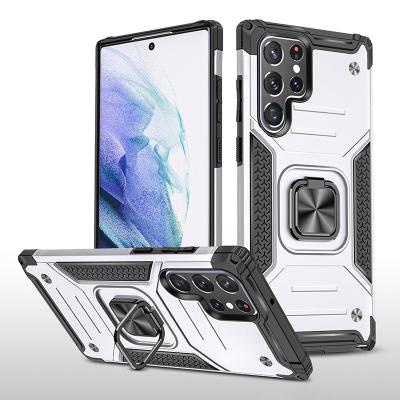 China New Shockproof Mobile Phone Case With Metal Bracket For Samsung S22 PLUS Bracket Ring Phone Case, Galaxy A53 A73 Anti-SLI Car Mount Bracket for sale