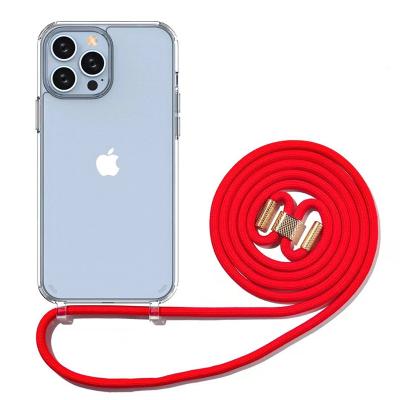 China Girls Shockproof Mobile Covers Necklace Phone Case For iPhone 13 Cross Strap - Strong Body Cell Phone Case Arming Stringing Hole Phone Cover for sale