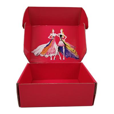 China Recyclable custom color clothing box jk corrugated express box in white clothing packaging box for sale