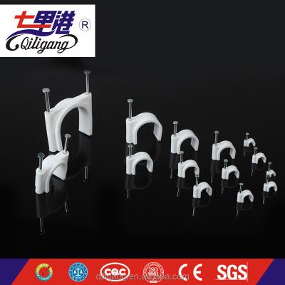 China Round Type Qiligang Brand Quality Nail Attached Cable Clamp Concrete Adhesive for sale