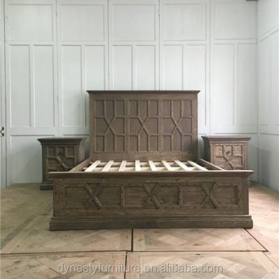 China Home Furniture Solid Wood Furniture Wholesale Vintage Reclaimed Wood Beds for sale