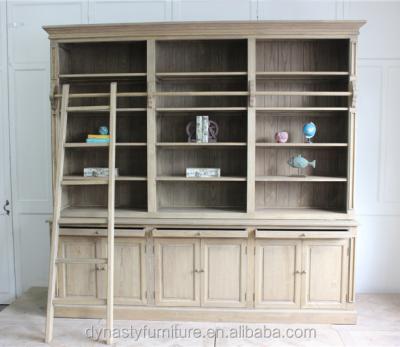 China Large Bookcase Furniture Design Solid Wood Ladder Shelf for sale