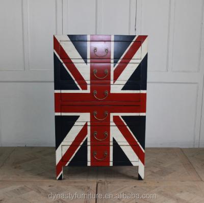 China Antique Union Jack Style Wood Corner Cabinet Furniture for sale