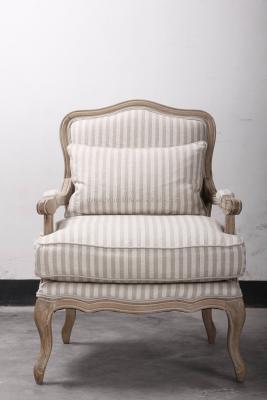 China Cheap leisure chair sofa striped soild wood wooden chairs for sale