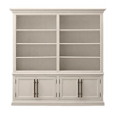 China (Size) Adjustable French Rustic Shabby Chic Provincial White Bookcase for sale