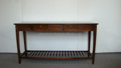 China Vintage Style Solid Wood Color Wooden Corner Brown Console Table for sale