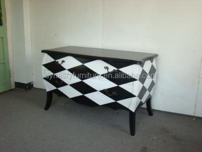 China Solid Wood Black And White Wooden Sideboard Display for sale