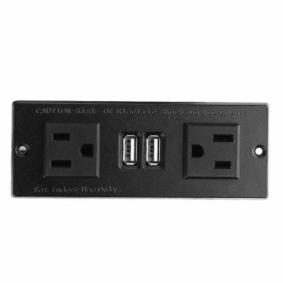 China 125V 1500W Furniture Recessed Clamp On Desk Power Outlets Socket Surge Protector for sale