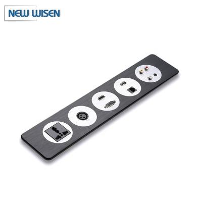 China Undertable Desktop Socket Outlet Power Data Matte Black 230V for sale