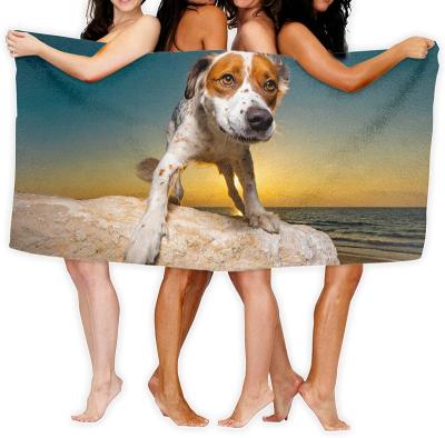 China Compressed Microfiber Summer Towel Super Absorbent Thick Beach Towels for sale