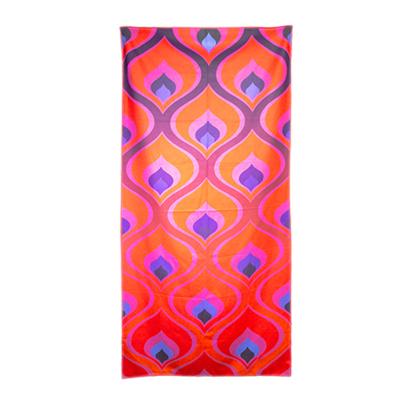 China Compressed Rectangle Printed Microfiber Beach Towel for sale